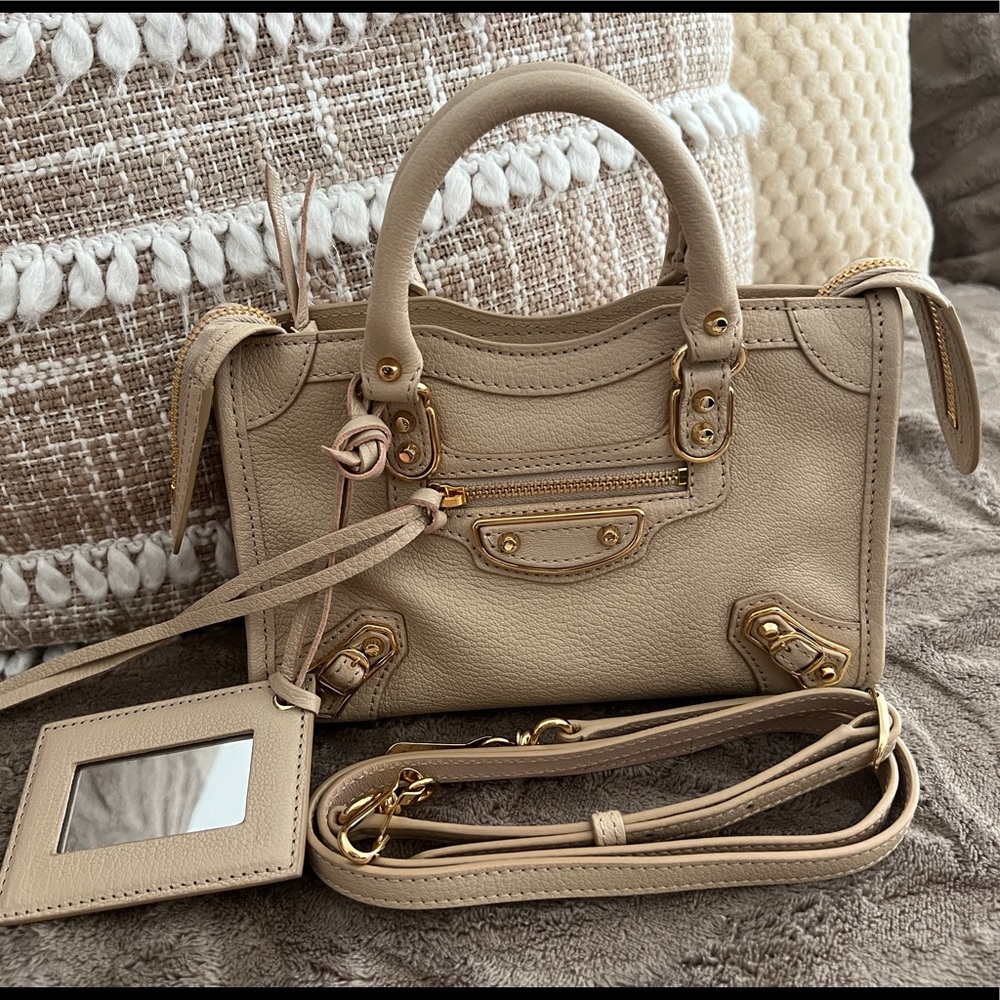 Balenciaga Nano City in Light Beige